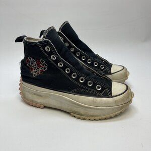 Converse Run Star Hike HI Love Sneakers Love Valentines Wom 8 No Laces Read*